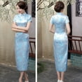 thumbnail image 4 of Traditional Plum Blossom Women Chinese Long Cheongsam Bridesmaid Evening Dress, 4 of 7