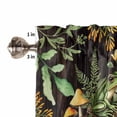 thumbnail image 4 of Green Frog Valances for Windows Farmhouse Kitchen Curtains Valances Rod Pocket Valance Curtains for Kitchen Windows Butterfly Plant Flowers Mushroom Coffee Brown Window Valances for Bathroom 60"x18", 4 of 6
