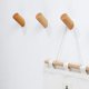 thumbnail image 1 of Ganchos de pared de madera, paquete de 4 ganchos para abrigos, ganchos de madera rústicos montados en la pared, gancho pesado para sombreros, ganchos para colgar perchas de ropa de baño (mad, 1 of 4