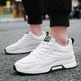 thumbnail image 2 of Mens Shoes,Contemporary Unisex Breathable Mesh Running Shoes for Everyday Wear And Casual Style Comfort,Shoes for Men,White,8, 2 of 9