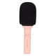 thumbnail image 2 of Micrófono de Karaoke Bluetooth, micrófono de altavoz inalámbrico portátil multifuncional con luz LED para PC, teléfono inteligente, color rosa, 2 of 9