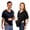 Black, variant on Post Surgery Shirt with Discreet Left & Right Side Snap Access (S, Black)
