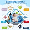 thumbnail image 5 of JoyStone Baby Gym Play Mat, 8-in-1 Tummy Time Mat, Infant Play Gym with 6 Detachable Toys, Washable Activity Mat & Ball Pit, Baby Toys Gift for Ages 0-18M, 5 of 13