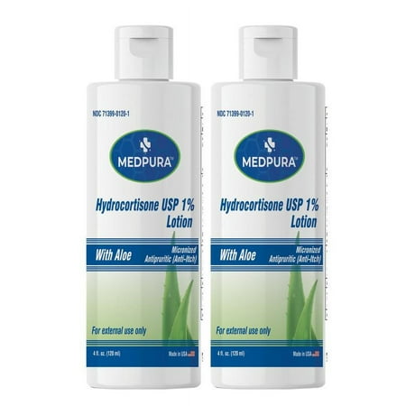 Medpura Hydrocortisone 1% Lotion - 4oz- 2 Pack