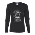 thumbnail image 2 of Wild Bobby Saved By Jesus Fueled By Coffee Inspirational/Christian Women Graphic Long Sleeve Tee, Black, Medium, 2 of 5