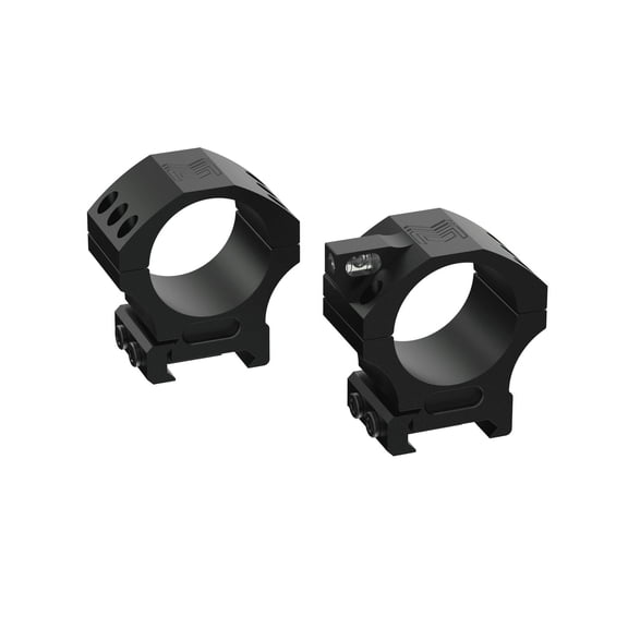 Monstrum 30mm Precision Picatinny V2 Scope Rings w/Level Bubble, 0.85 in, Black