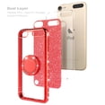 thumbnail image 6 of Compatible for Apple iPod Touch 6 Case, iPod Touch 5 Case, SOGA Cute Girl/Women Rhinestone Bumper Sparkling Glitter Bling Diamond Phone Cover with Magnetic Ring Stand - Red, 6 of 6
