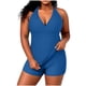 thumbnail image 1 of Mujeres Más Tamaño Manga Larga Tops Casual Color Sólido Blusa con Correa Ajustable de Espalda Y Bralette Incorporado, Poliéster Suave para el Uso Diario de Primavera, 1 of 8
