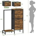 thumbnail image 3 of Comoda Cajonera para Recámara - 4 Cajones de Tela con Parte Superior de Madera y Marco de Acero Plegable - Mueble Organizador con Cajonera (Marrón Rústico), 3 of 4