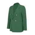 thumbnail image 5 of QATAINLAV Blazer Jackets for Women Open Front Long Sleeve Work Office Suit Jackets Casual Button Lapel Cardigans with Pockets, Army Green, XXL, 5 of 7