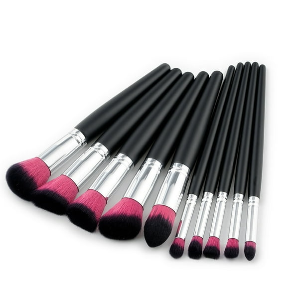 New 10Pcs Cosmetic Eyebrow Eyeshadow Brush Makeup Brush Sets Kits Tools Bronzer Brush