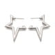 thumbnail image 2 of Non-Tarnish 304 Stainless Steel Stud Earrings for Women Star Stainless Steel Color 31x26x2.2mm, 2 of 5
