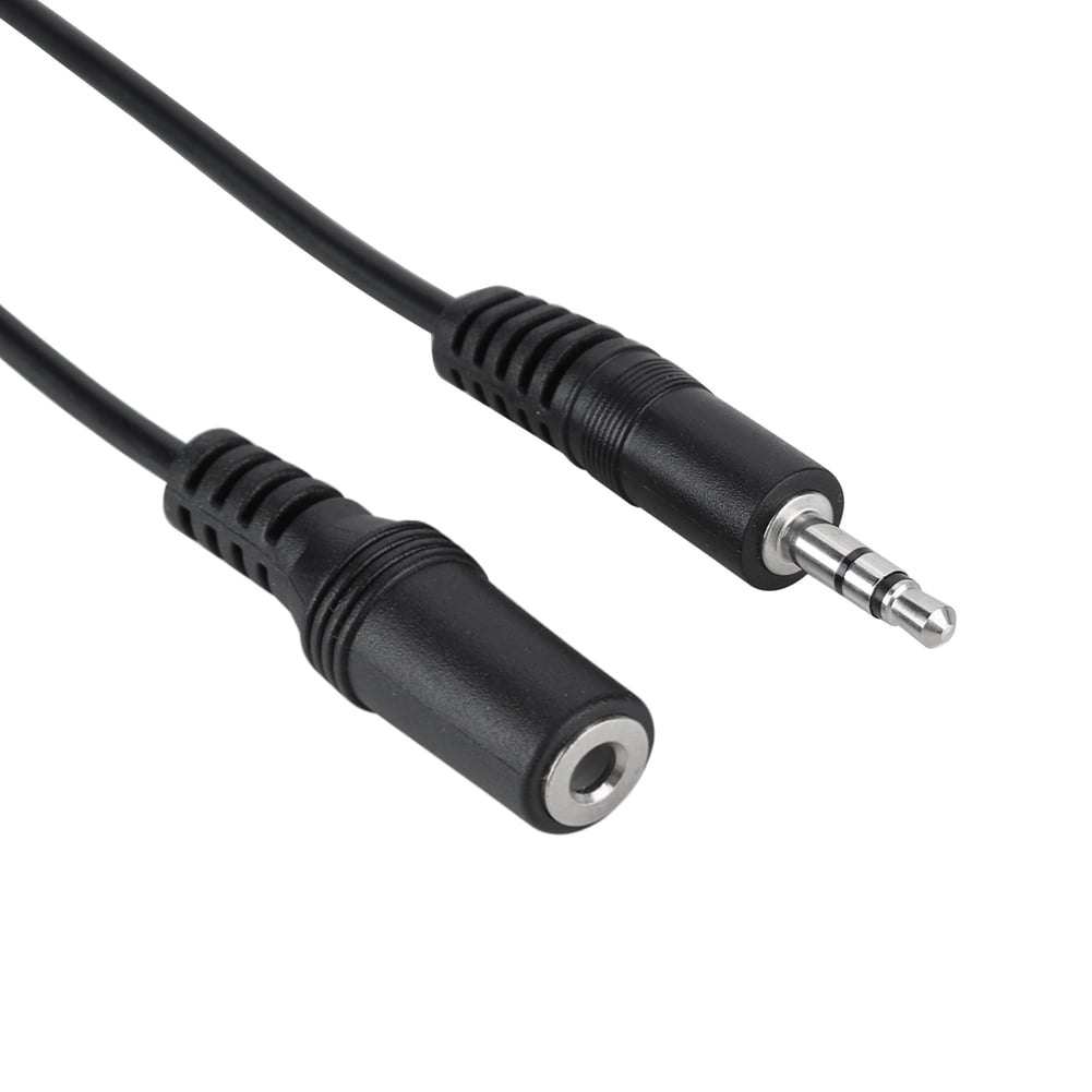 Black 3.5mm Stereo Audio Jack Male to Female Extension Cable 1.48M 