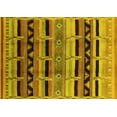 thumbnail image 1 of Ahgly Company Machine Washable Indoor Rectangle Oriental Yellow Industrial Area Rugs, 2' x 4', 1 of 4