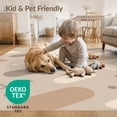 thumbnail image 4 of ODIKA 4'x6' Beige Brown Abstract Geometric Capsule Washable Area Rug Contemporary Scattered Oval Shapes with Pet Friendly, Non-Shedding for Bedroom, Reading Nook, 4 of 7