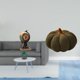 thumbnail image 2 of Figura de calabaza globo, estatua moderna, reloj de mesa, coleccionable, adorno de escritorio, arte artesanal, cojín decorativo para sofá, estante, of, 2 of 8