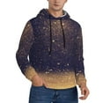 thumbnail image 2 of Wukai Gold Black Glitter Print Men Hoodies Fleece Sweatshirts Long Sleeve Sweaters Pullover Fall Outfits Winter Clothes-3X-Large, 2 of 7