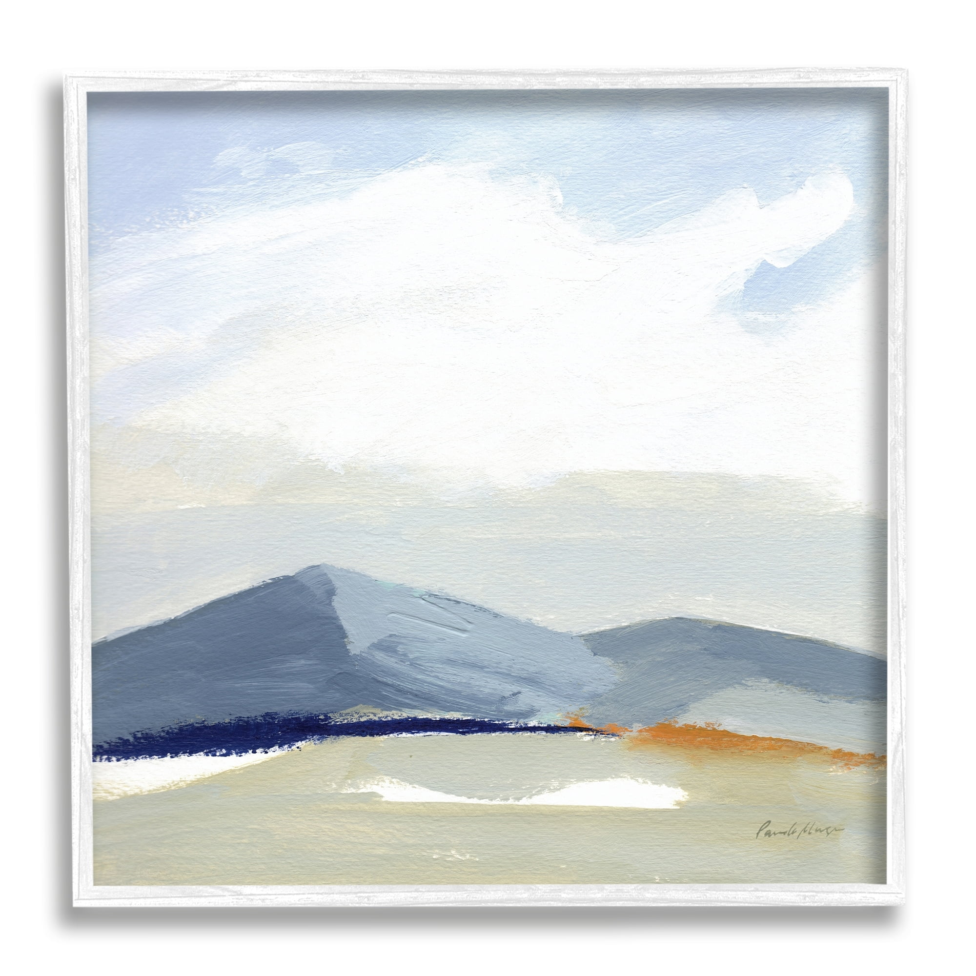 Stupell Industries Abstract Mountain Range Tranquil Hills Open Landscape Painting, 17 x 17,Design by Pamela Munger