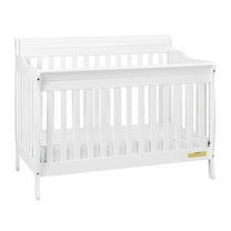 AFG Baby Furniture Alice 4-in-1 Convertible Crib with Toddler Guardrail White