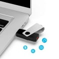 thumbnail image 2 of USB Flash Drive 50PCS 1GB USB 2.0 Flash Drive Memory Stick USB Drive Thumb Drives Bulk Pack Swivel Memory Stick Thumb Drives Pen Drive (1G, 50 Pack, Black), 2 of 6