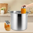 BreeRainz Large 21.5 QT Stainless Steel Canning Pot with Lid, Rack & 7 Piece Tools Set, Water