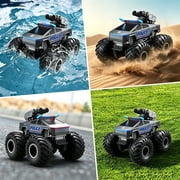 HNH 1:16 RC Waterproof Monster Truck, Amphibious RC Cars 4WD Remote Control Car Trucks, All Terrain Off-Road Pickup Cybertruck Toy for 6-15 Year Old Boys Girls Kids Gifts