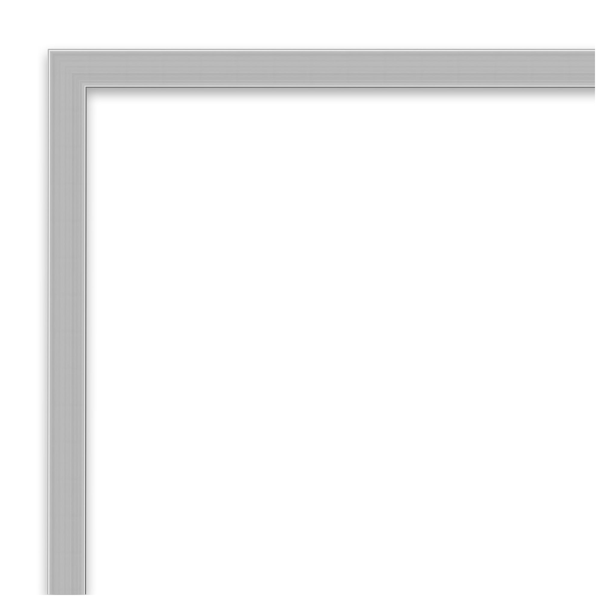 Amanti Art Grey Cork Board Framed Hera Chrome Bulletin Board 25 in. x 17 in.