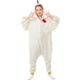 thumbnail image 4 of CANASOUR Mono de pollo para niños, disfraces de Navidad, Halloween, anime, cosplay, animales, pijamas de una pieza, niñas de 10 a 12 años (10 (125#), pollo blanco), 4 of 4