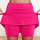 thumbnail image 2 of Falda culotte de talle medio para mujer: cintura elástica, bolsillos laterales, diseño fluido en capas, falda estampada informal para el verano., 2 of 3