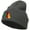 Dk Grey, variant on Senegal Flag Map Embroidered Long Beanie - Black OSFM