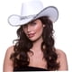 thumbnail image 2 of Sombrero de vaquero para mujer, con lentejuelas de ala ancha, sombrero de vaquero occidental, accesorio de fiesta para adultos, sombrero blanco, One Size, 2 of 3