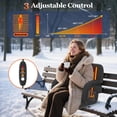 thumbnail image 3 of PNKKODW 23" Heated Stadium Seats, Portable Bleacher Chairs, 3 Heat Levels, 5 Pockets for Outdoor Sports Camping Games(No Battery), 3 of 9