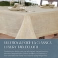 thumbnail image 2 of Villeroy  Boch La Classica Linen Tablecloth, Great for Formal Dining or Everyday Use, 70 Inches by 96 Inches, Natural/Gold Natural/Gold 70 x 96, 2 of 7