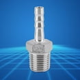 thumbnail image 1 of Ccdes Adaptateur de Queue de Tuyau, Acier Inoxydable SS304 Tuyau de Filetage Mâle Raccord de Queue de Tuyau de Barbillon BSP 1/8 3/4, Raccord de Tuyau de Barbillon, 1 of 3
