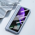 thumbnail image 5 of Allytech for Samsung Galaxy Z Fold 2 5G Case with S Pen Holder, Hard PC + Soft TPU Clear Crystal Transparent Shockproof Plating Cover Case with Tempered Film & Pen for Galaxy Z Fold 2 7.6", Blue, 5 of 6