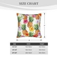 thumbnail image 4 of Bingfone Hawaiian Pineappl Linen Throw Pillow Covers Cushion Case Pocket Button Vintage Farmhouse Pillowcase for Sofa Couch Bed 16"x16", 4 of 9