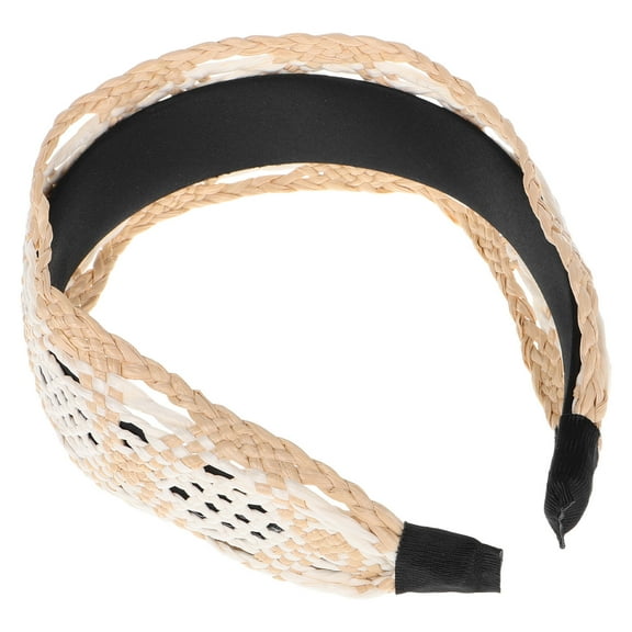 Masteelf Boho Style Raffia Woven Wide Straw Headband for Women, Accessory, Perfect Beach Headwear for Outfits