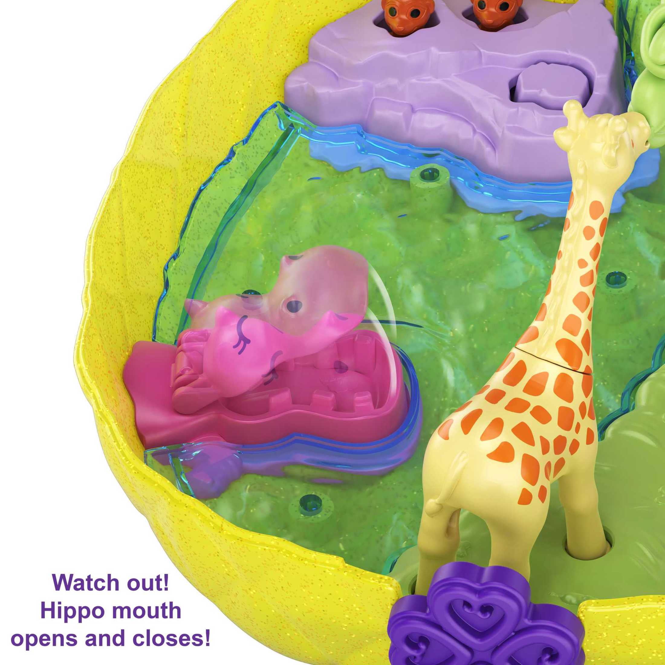 Polly Pocket 2-in-1 Pineapple Purse Playset with Micro Polly and Lila Dolls and Accessories