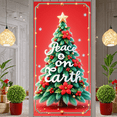 thumbnail image 2 of Decorative Design Christmas Tree Peace Message Banner Decorative Ornaments Seasonal Theme Holiday Celebration for Indoor Decoration Home Decor Party Decoration, 2 of 9
