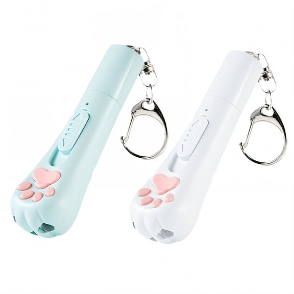 BESTSKY 2Pcs Cat Laser Pointer Toy,Laser Pointer Tool Laser Pointer Cat Toy,Enhance Cat Interaction Fun Cat Laser,Blue&White,8cm