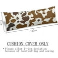 thumbnail image 3 of Cow Print Body Pillow Cover Western Cow Cowhide Skin Pattern Brown and Black Long Pillow Case with Zipper Decorative Soft Bedding Pillowcase Farmhouse Cushion Pillow Covers for Couch,Bedroom, 20"x54", 3 of 6