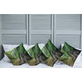thumbnail image 2 of Ambesonne Scenery Throw Pillow Cover 4 Pack, Waterfall Forest, 18", Green and Brown, 2 of 5