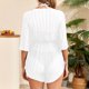 thumbnail image 5 of Trajes de baño Amzcrzy Tankini para mujer, trajes de baño, trajes de baño, bikini con control de abdomen para mujer, moda de primavera 2025, conjunto de mono de bikini de color sólido, blanco, XL, 5 of 5