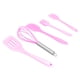 thumbnail image 4 of Juego de 5 espátulas de silicona para repostería casera, utensilios de cocina, decoración de pasteles, color rosa, 4 of 14