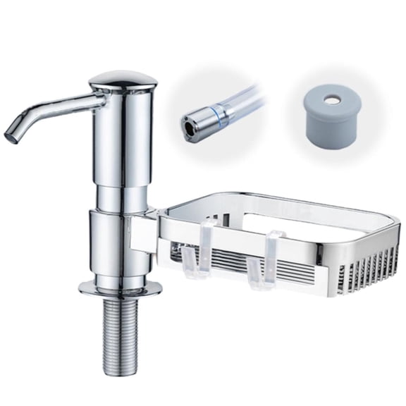 Vestitly Kitchen Sink Built-In Soap Dispenser Silver