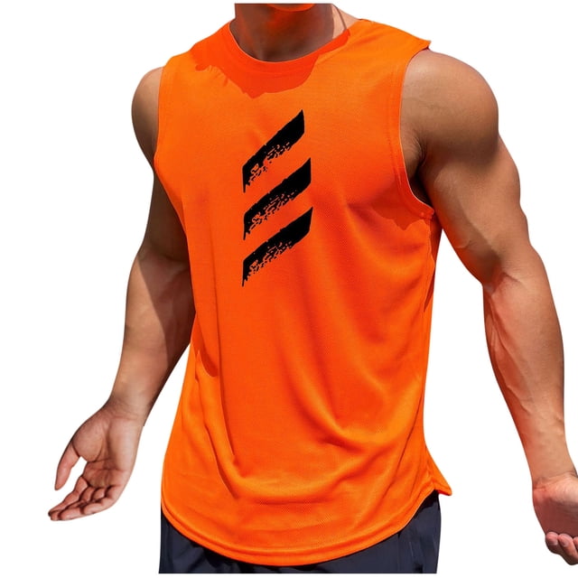 Camisas de Suéter para Hombre Casual Malla Cuello Redondo Deportes sin Mangas Top de Moda, Algodón para el Uso Diario de Primavera Verano