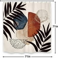 thumbnail image 5 of Abstract Boho Chic Shower Curtain 71Wx71H Inch Mid Century Navy Blue Geometric Shower Curtain for Bathroom Modern Aesthetic Burnt Orange Neutral Plant Minimalist Bathtub Accessories Home Decor, 5 of 6