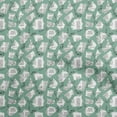 thumbnail image 1 of oneOone Viscose Jersey Dark Teal Green Fabric Travel Diy Clothing Quilting Fabric Print Fabric By Yard 60 Inch Wide, 1 of 4