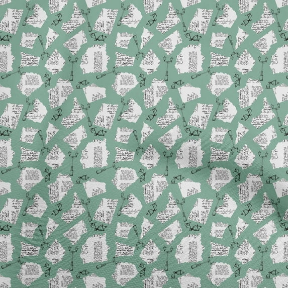 oneOone Viscose Jersey Dark Teal Green Fabric Travel Diy Clothing Quilting Fabric Print Fabric By Yard 60 Inch Wide