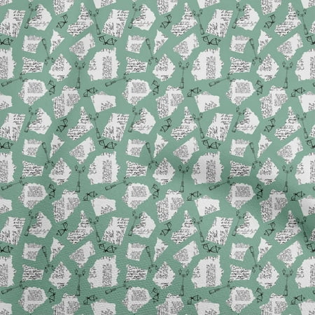 oneOone Viscose Chiffon Dark Teal Green Fabric Travel Sewing Material Print Fabric By The Yard 42 Inch Wide